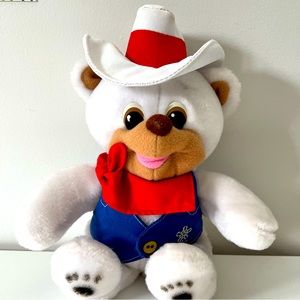 Vintage 1988 Calgary Olympics White Bear Mascot Howdy 9" Plush stuffed